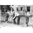 Residents gardening in yard at the Jewish Old Folks' Home, Cecil Street, [ca. 1950]. Ontario Jewish Archives, Blankenstein Family Heritage Centre, fonds 61, series 6, item 3.|